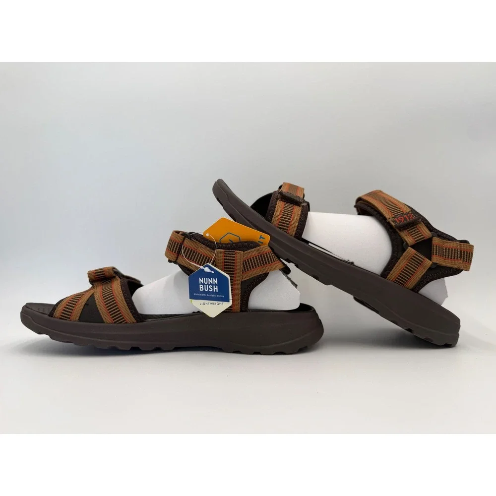 Nunn Bush Huck Sport‎ Sandals Mens 12W Tan Multi Wide Fit Lightweight New 85010